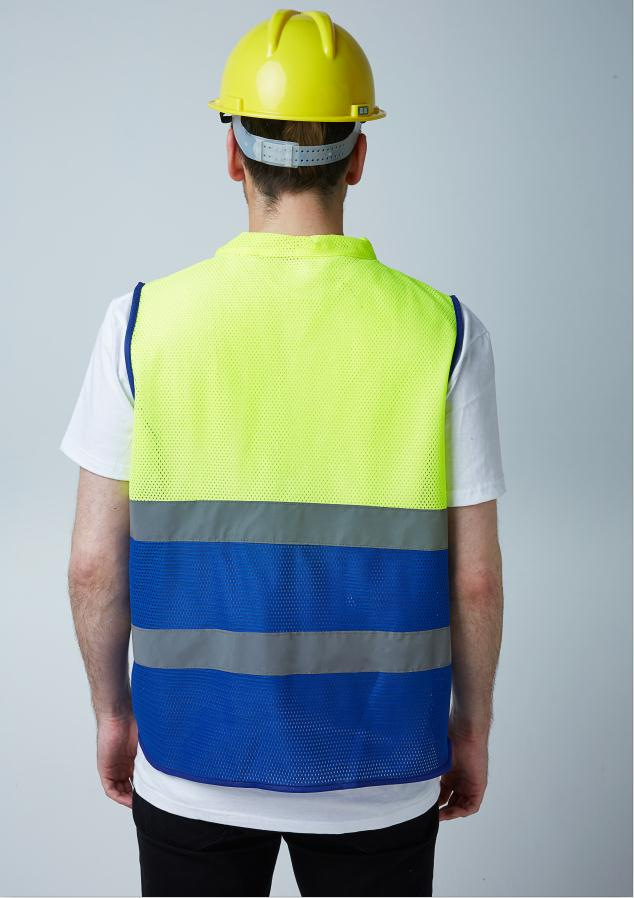 中建八局工作服德反光马甲中国建筑背心透气网布双色拼接反光衣领导款