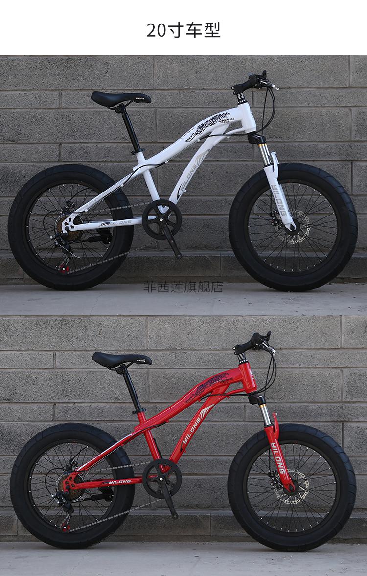 崔克山地车宽轮自行车20寸自行车变速宽胎40雪地车沙滩成人自行车20寸