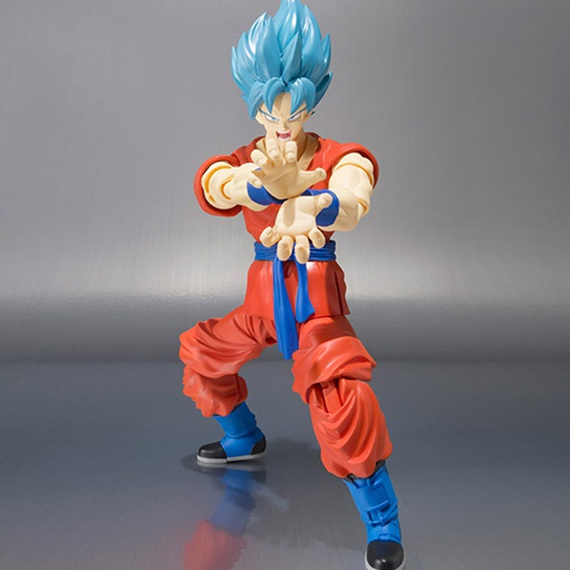 万代官方旗舰店七龙珠手办同款shf可动关节换脸赛亚人蓝发悟空孩子