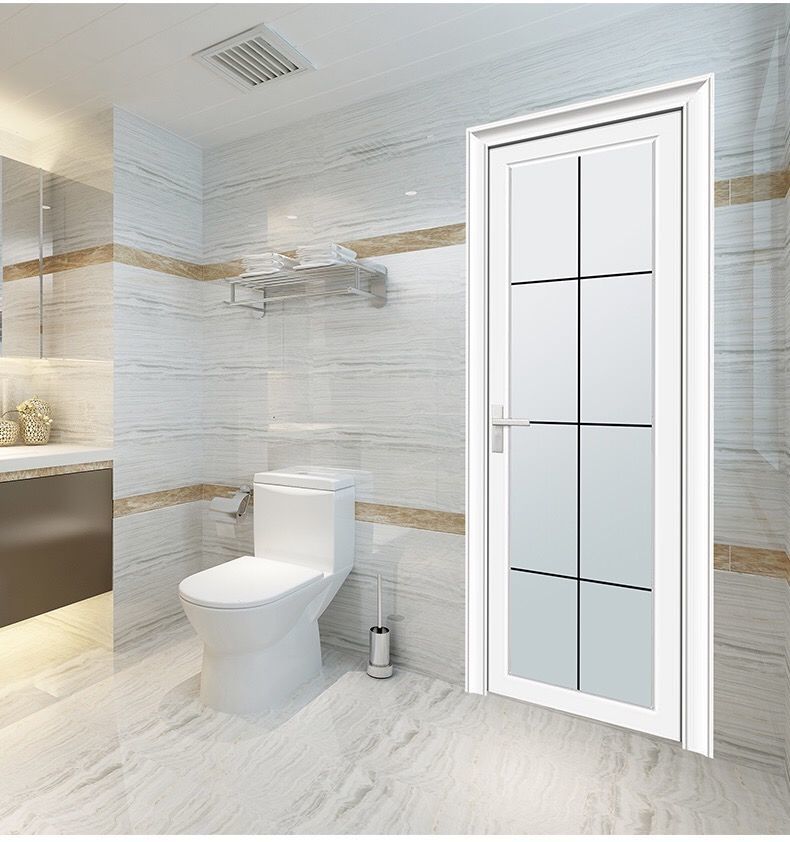 厨卫门橱柜成品现代简约厕所门厨房门双层钢化玻璃钛镁铝合金浴室门