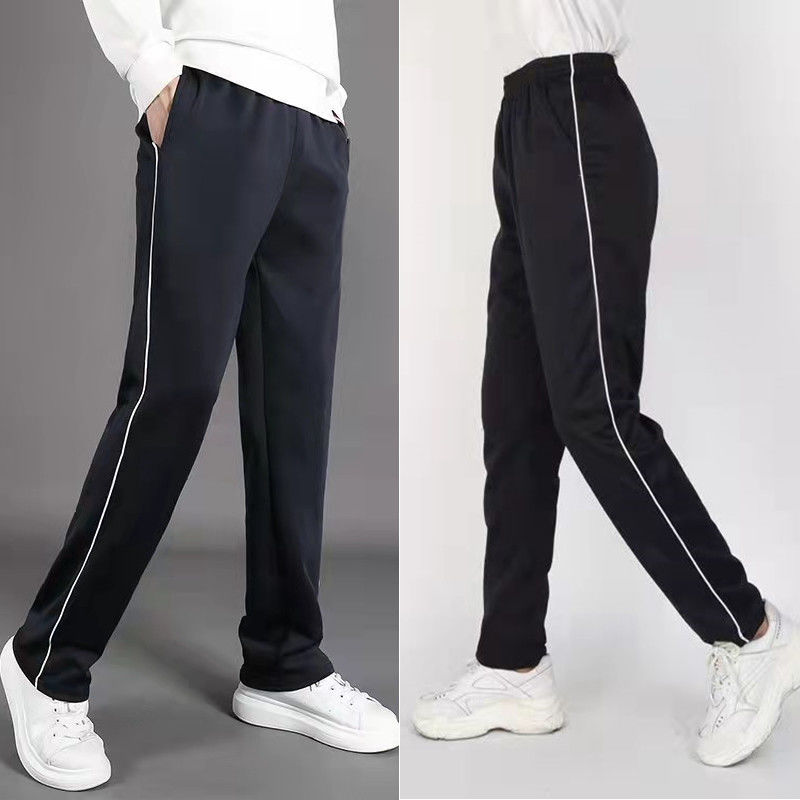 璟道新品校服裤子校裤一条杠藏蓝色校服裤一条白杠直筒裤不起球运动裤