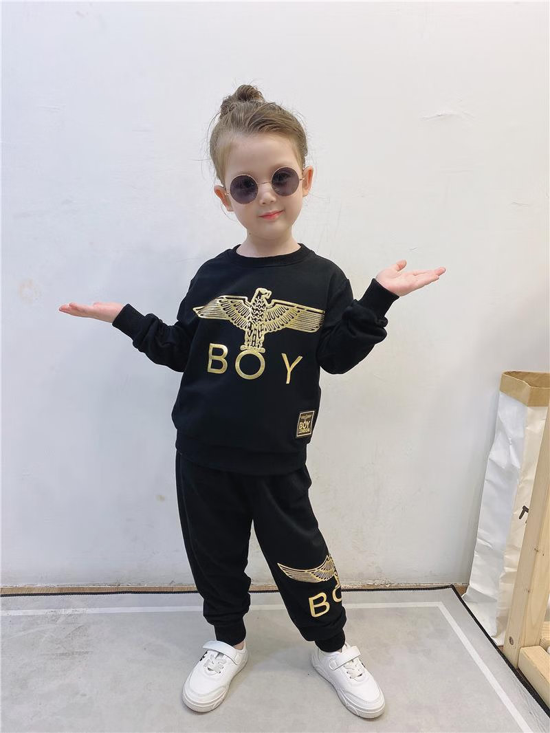 boy潮牌boy童装男童女童秋季儿童纯棉卫衣亲子运动套装老鹰运动服