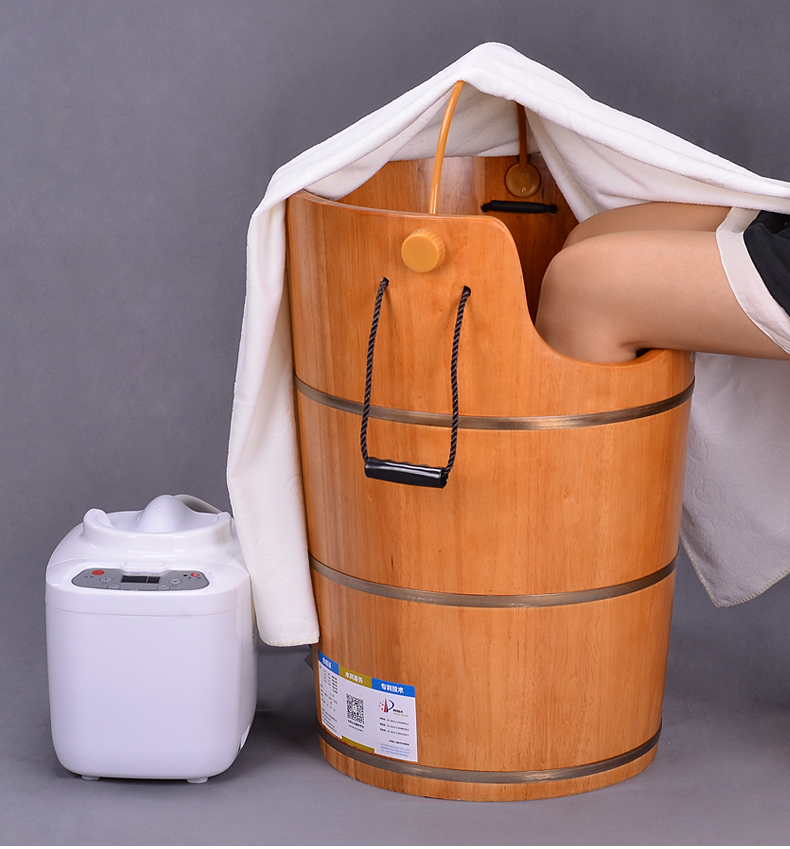 木风泡脚桶木桶蒸腿桶熏蒸桶蒸汽泡脚木桶汗蒸桶足浴桶家用高60cm