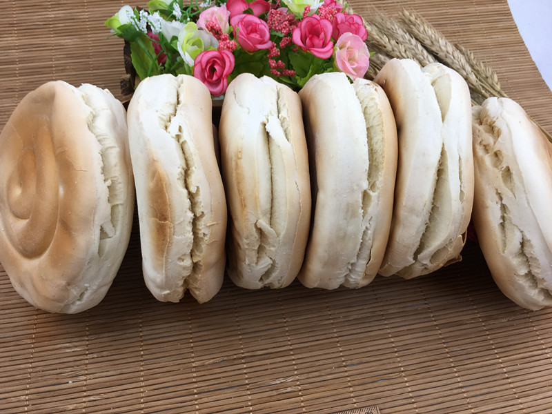 山东青岛王哥庄纯手工大馒头发面杠子头火烧原味馍馍一份12个 硬面