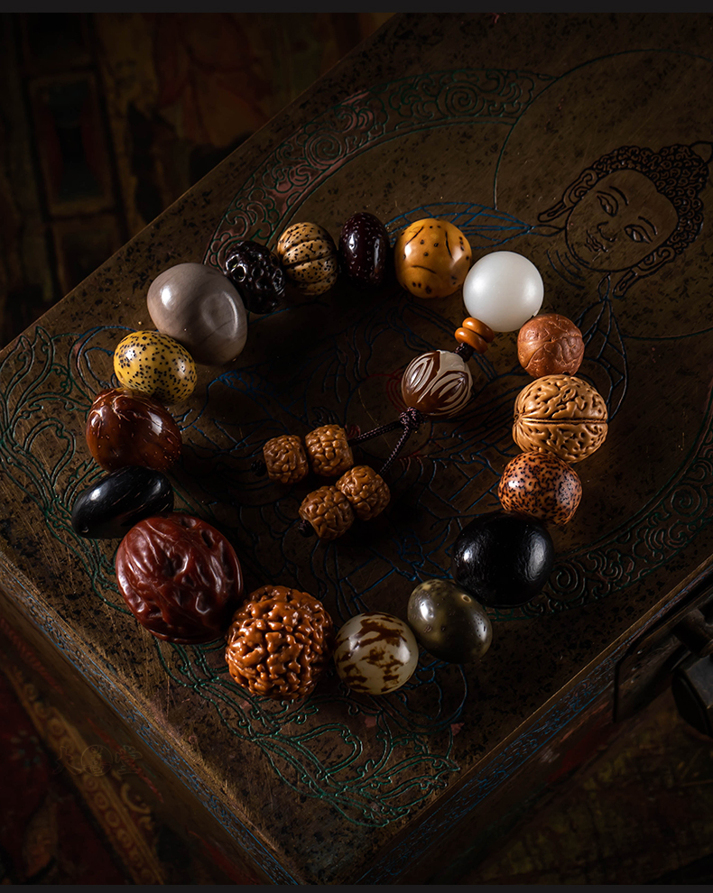 金刚菩提子手串十八子手串男女款文玩佛珠手链多宝原籽 弟子珠款