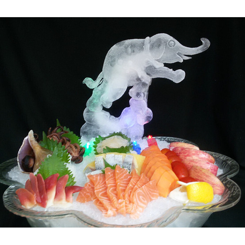 酒店厨房用品冰雕模具立体单面刺身冰模硅胶大型刺身盐雕模具创意餐具