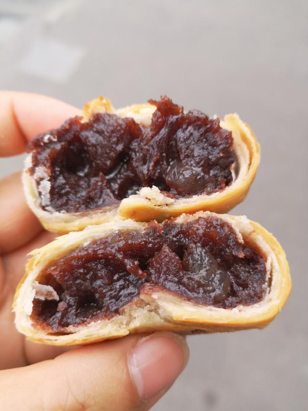 中秋新塍陆家桥活油豆沙月饼传统手工老式苏式馅酥皮礼盒猪油豆沙300g