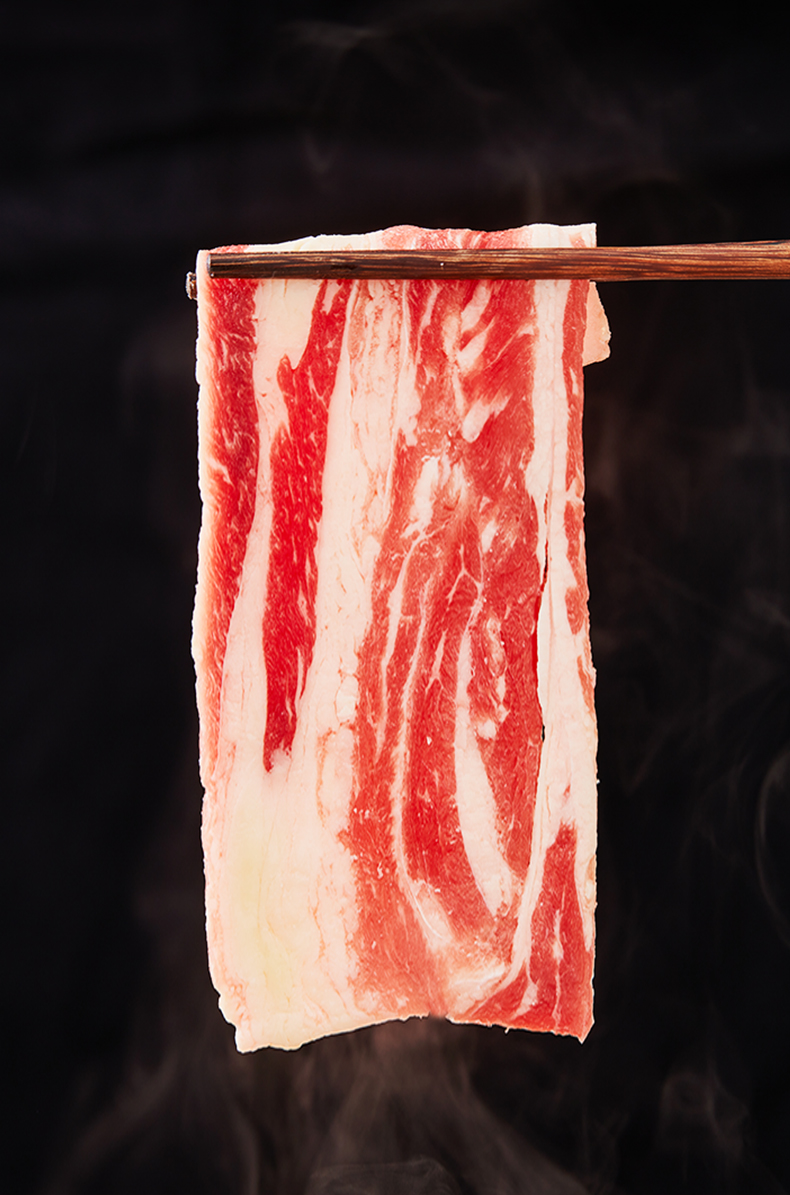 多味坊谷饲原切肥牛片商用200g2袋牛肉卷火锅套餐食材冷冻牛肉片