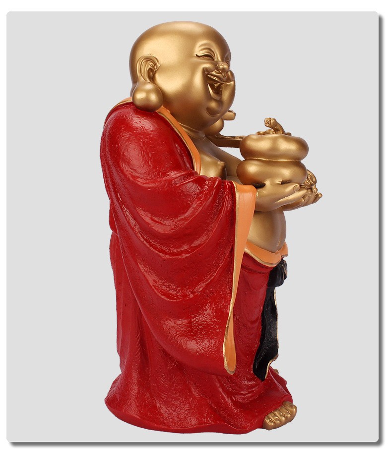 瑞亿祥铜弥勒佛佛像摆件大号笑口佛坐莲笑佛大肚弥勒佛客厅家居供奉笑