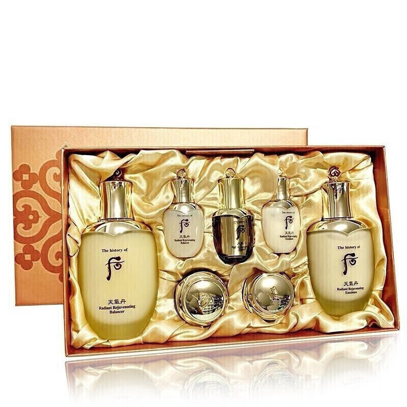 后天气丹套盒花献紧颜水乳女士护肤礼盒化妆品套装天气丹中小样6件套