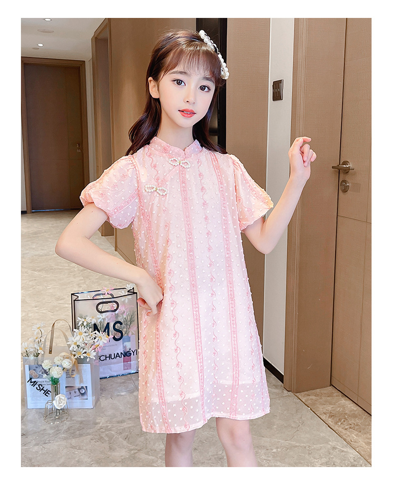 荷棠梦6儿童旗袍裙7六岁小女孩裙子七岁女童连衣裙夏季新款8甜美10