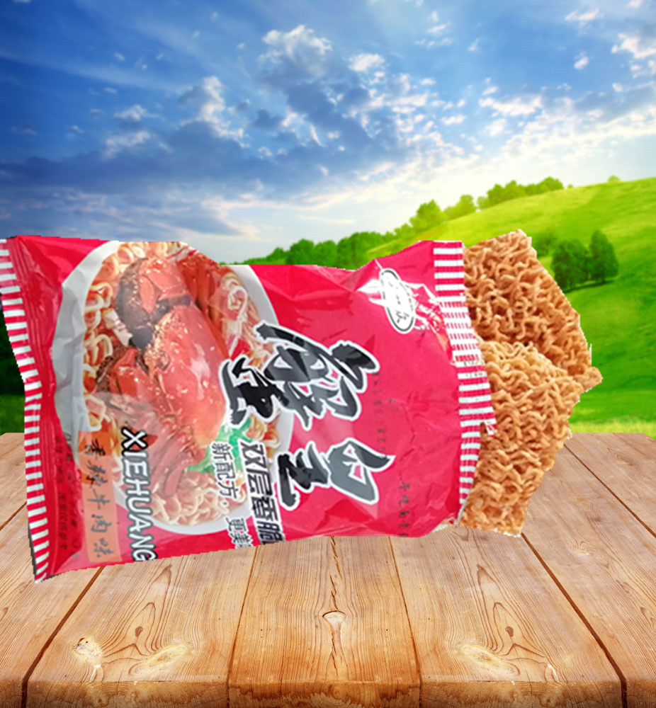 心一众蟹皇蟹黄干吃面方便面香辣牛肉面双层面整箱50袋52克蟹皇风味50