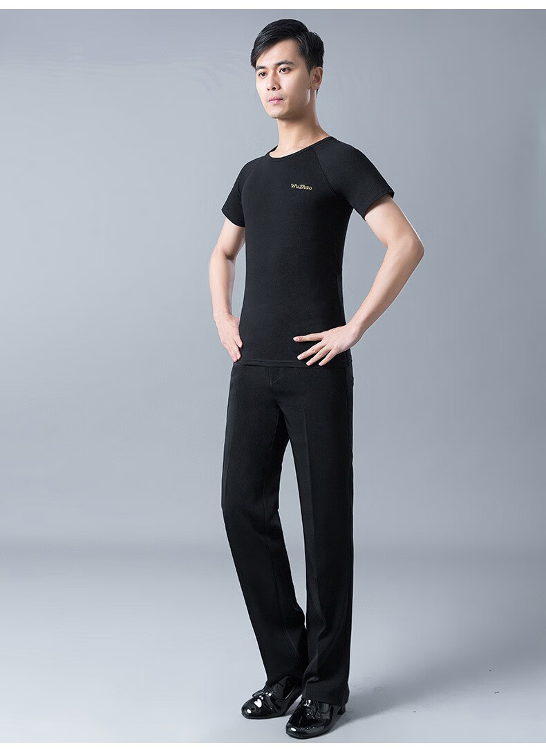 摩登舞男士舞裤拉丁舞裤男新款国标舞交谊舞跳舞裤子广场舞练功表演裤