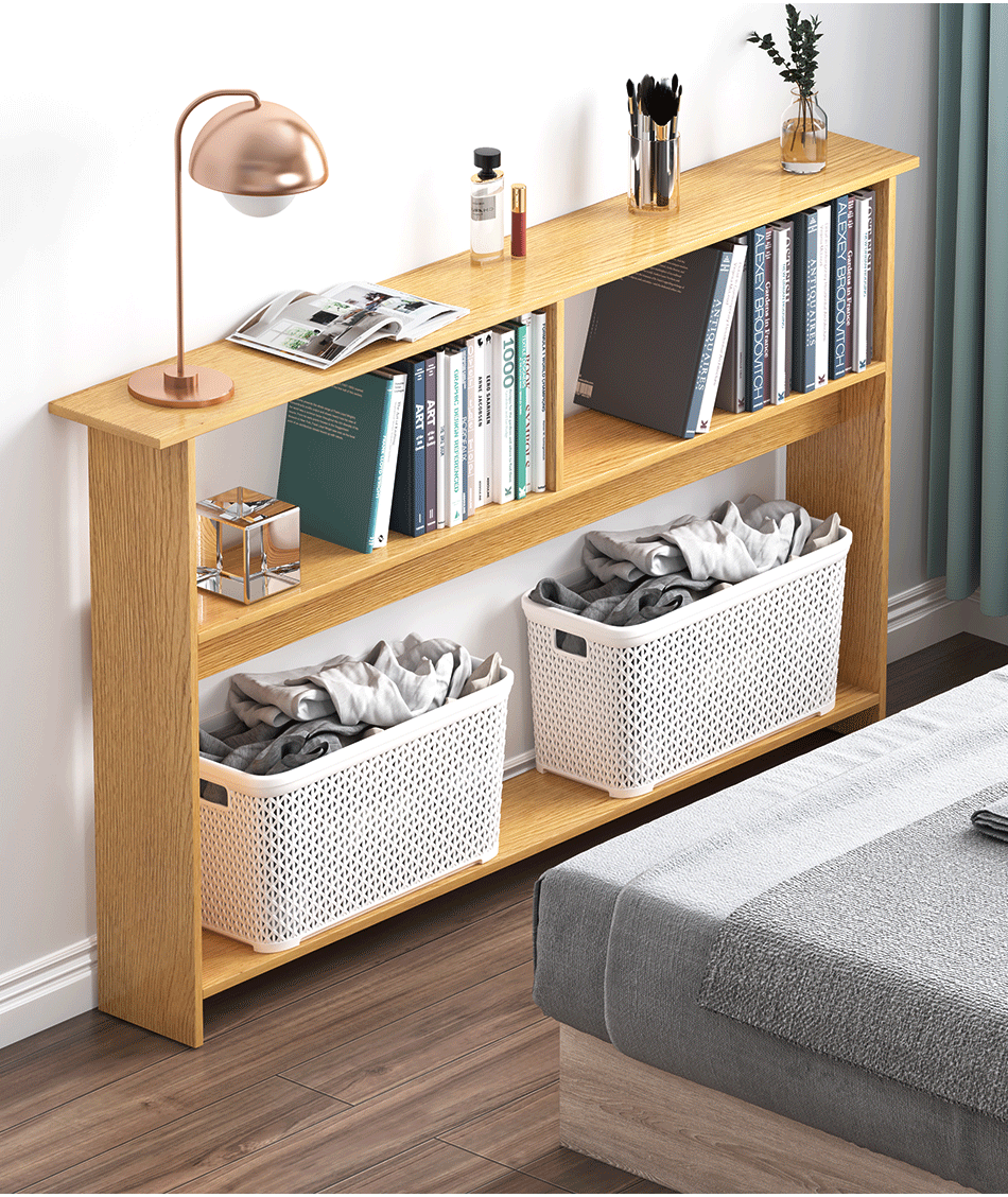 床边置物架窄夹缝柜置物柜床头床尾缝隙收纳15cm厘米长方形窄缝 白色