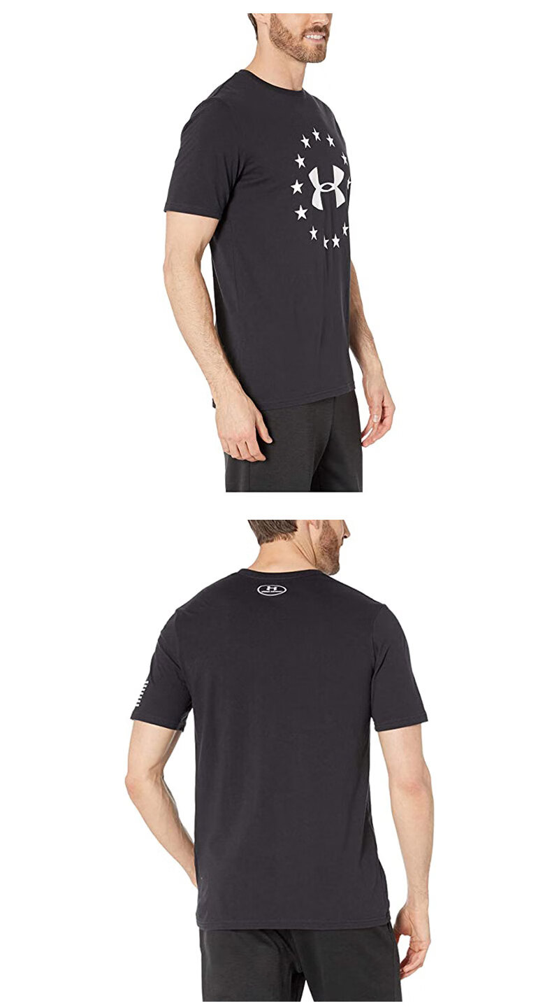 透气运动圆领短袖t恤 1333351 001 black 黑色 m【图片 价格 品牌