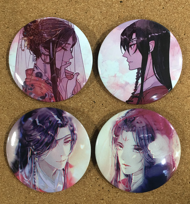 天官赐福周边吧唧 马口铁徽章吧唧谢怜花城太子殿下鬼王花城徽章挂件