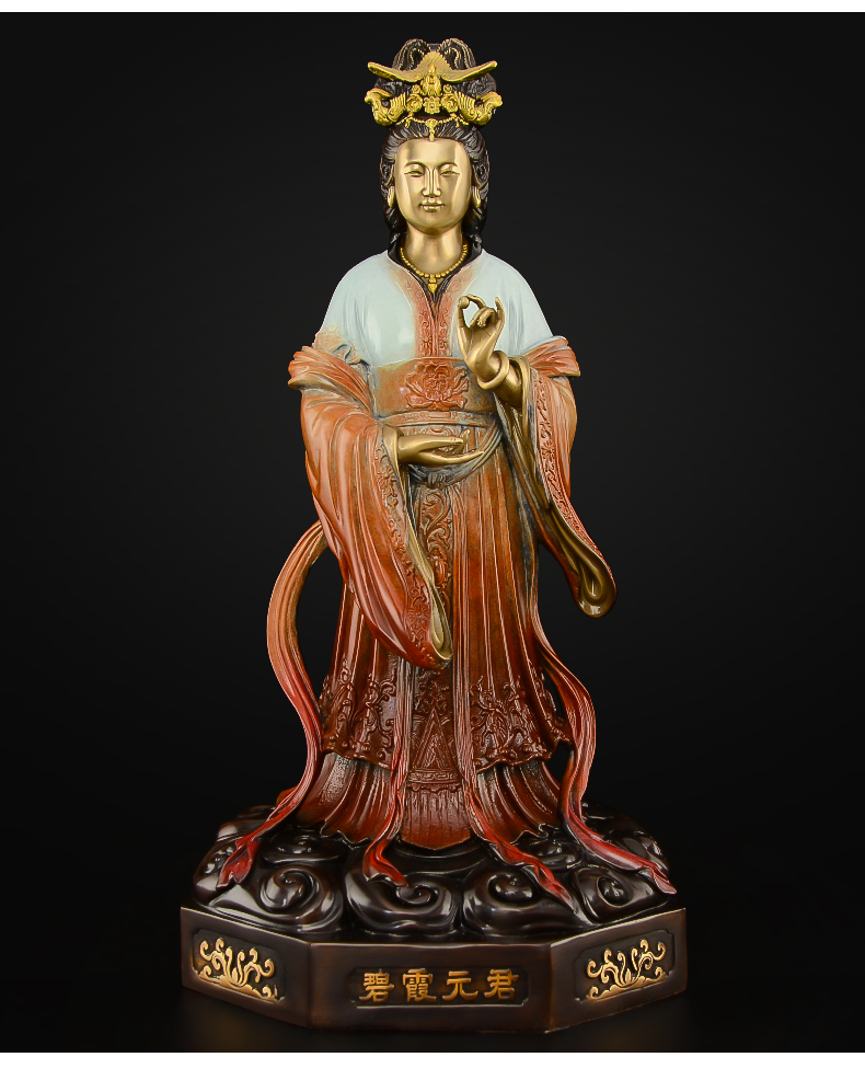 domir纯铜泰山奶奶神像碧霞元君金道教泰山娘娘老母圣母佛像家用供奉