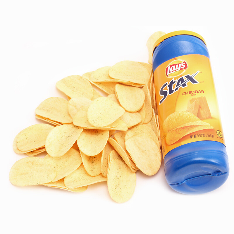 4罐装墨西哥进口薯片stax薯片桶装薯片膨化休闲零食品155g罐装原味163