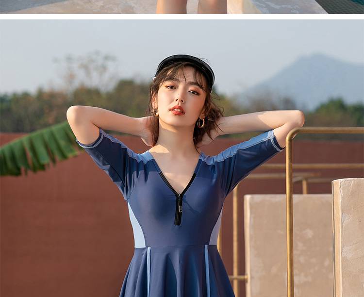 保守泳衣大码 泳衣2020年女大码连体200斤胖mm遮肚肉显瘦游泳大胸超仙