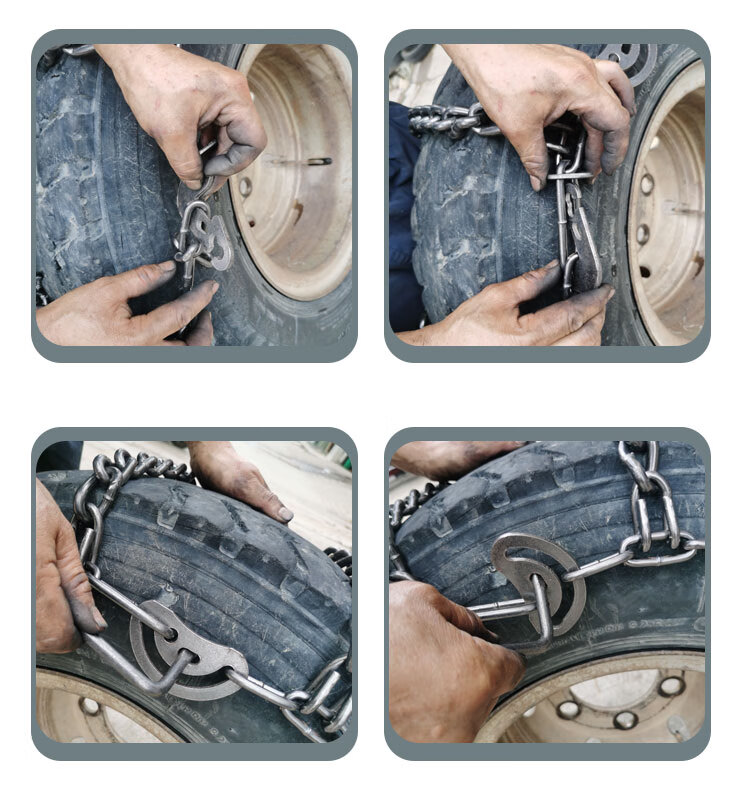 铁链式防滑链安装方法图片