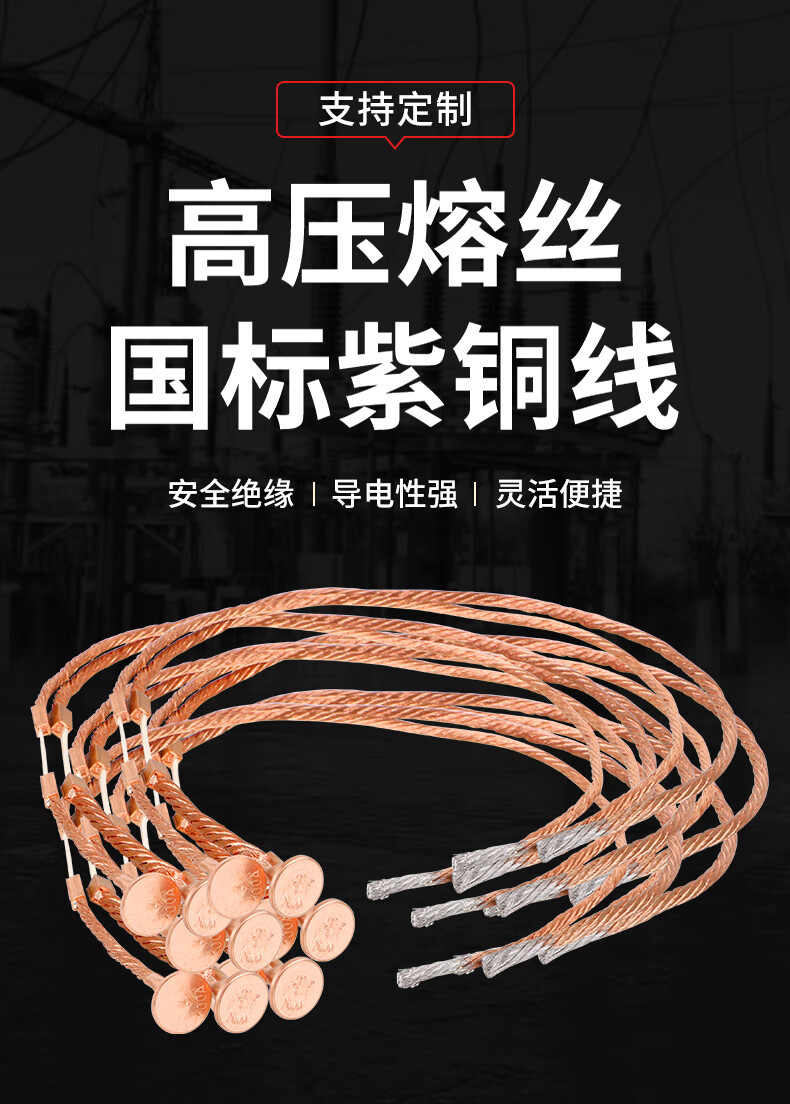 国标带扣高压熔丝10kv跌落式熔断器5a20a50a100a令克变压器保险丝 100