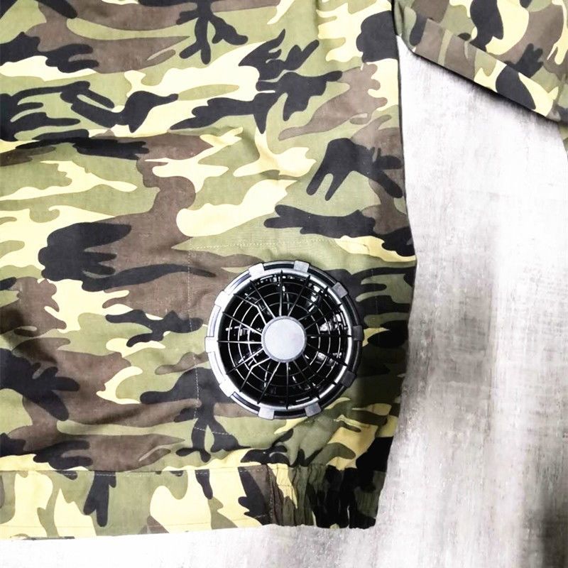 ouio5v74v风扇服空调服男制冷衣工作服降温衣服配件专用电扇大风扇两