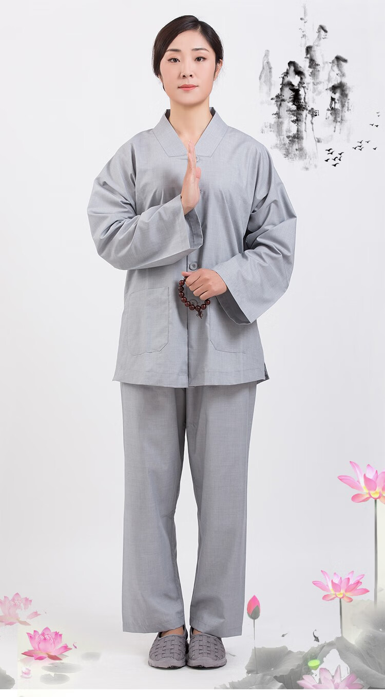 居士服女佛教衣服外套海青僧服女居士禅修服居士服拜佛打坐服男套装