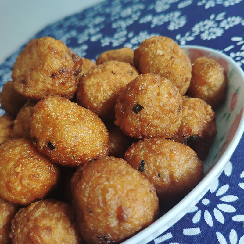 【顺丰】糯米山芋圆子500g农家手工大锅油炸藕圆子安徽产 糯米圆子1斤