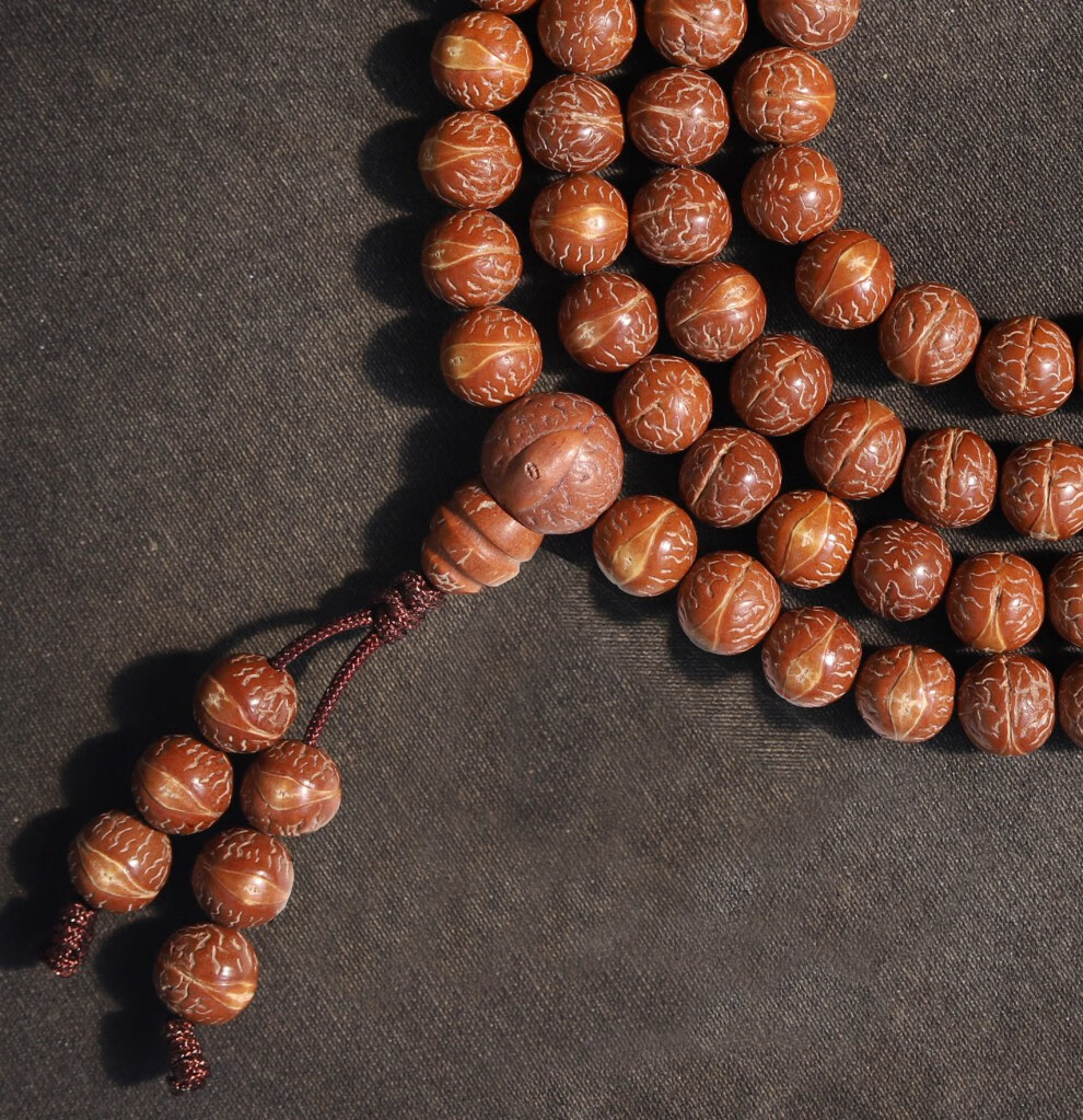 青鹊凰 大眼睛不漏眼凤眼佛珠 108颗尼泊尔酸枣核项链念珠菩提子 8.