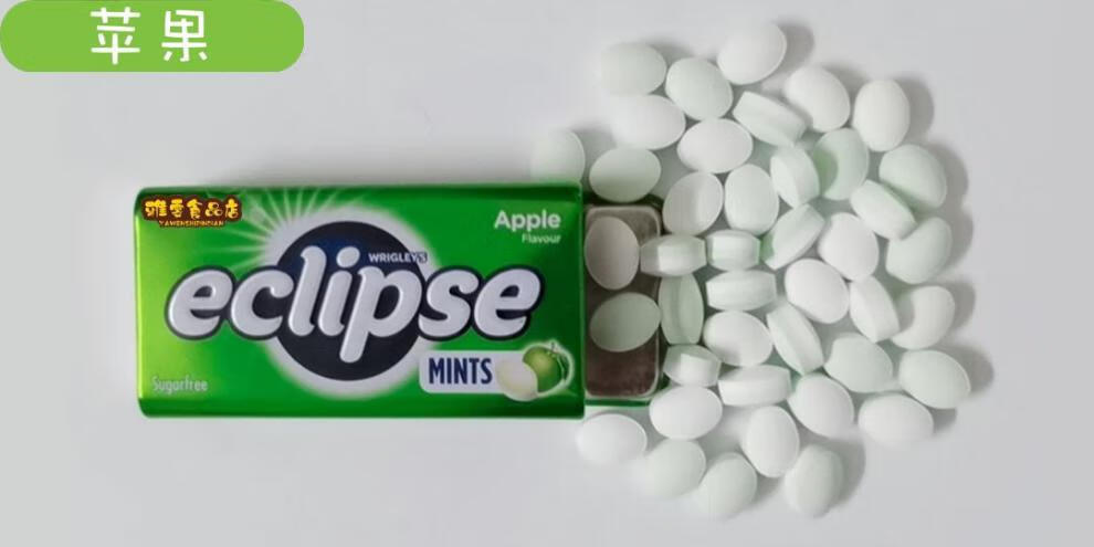 eclipse易极薄荷糖无糖口香糖糖果糖香港进口清新口气 青柠薄荷味8x34