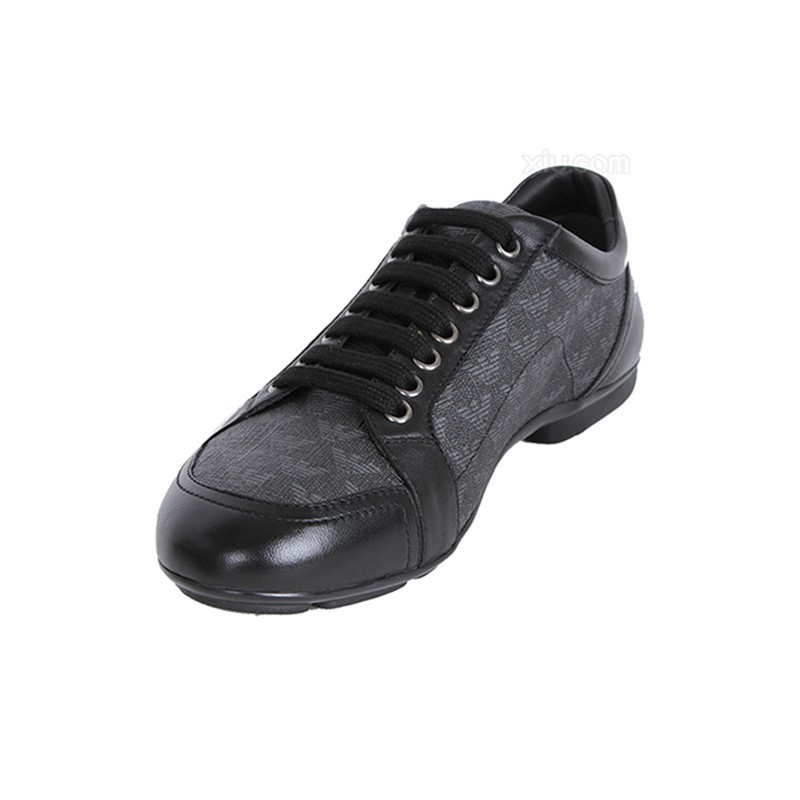 emporioarmani安普里奥阿玛尼男鞋子男士绑带低帮休闲鞋黑色75英码415