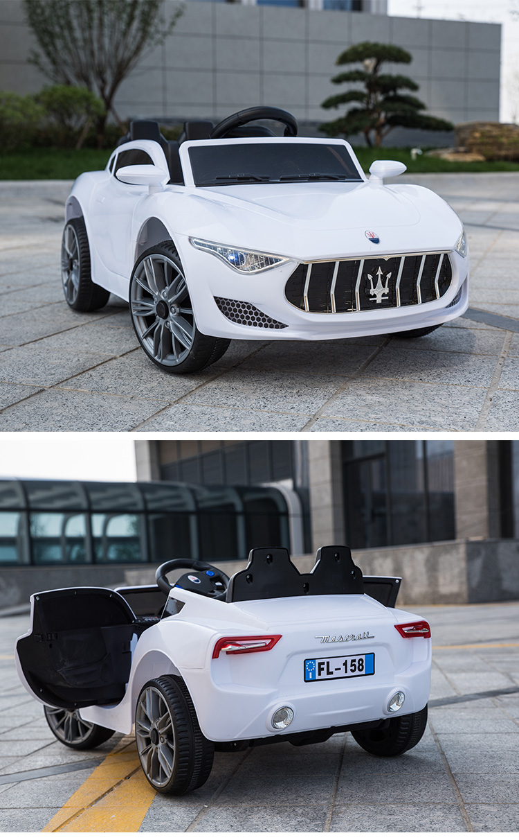 玛莎拉蒂儿童电动车四轮带遥控汽车小孩四驱童车宝宝玩具车可坐人