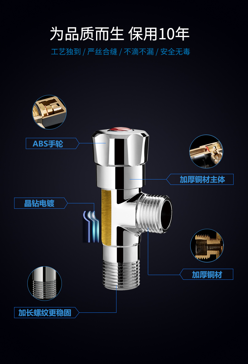 瓷芯角阀(蓝色)【图片 价格 品牌 报价】-京东