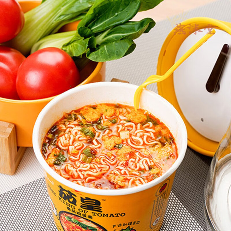 茄皇番茄鸡蛋面 120g/桶茄皇番茄鸡蛋面茄皇新疆番茄鸡蛋方便面泡面