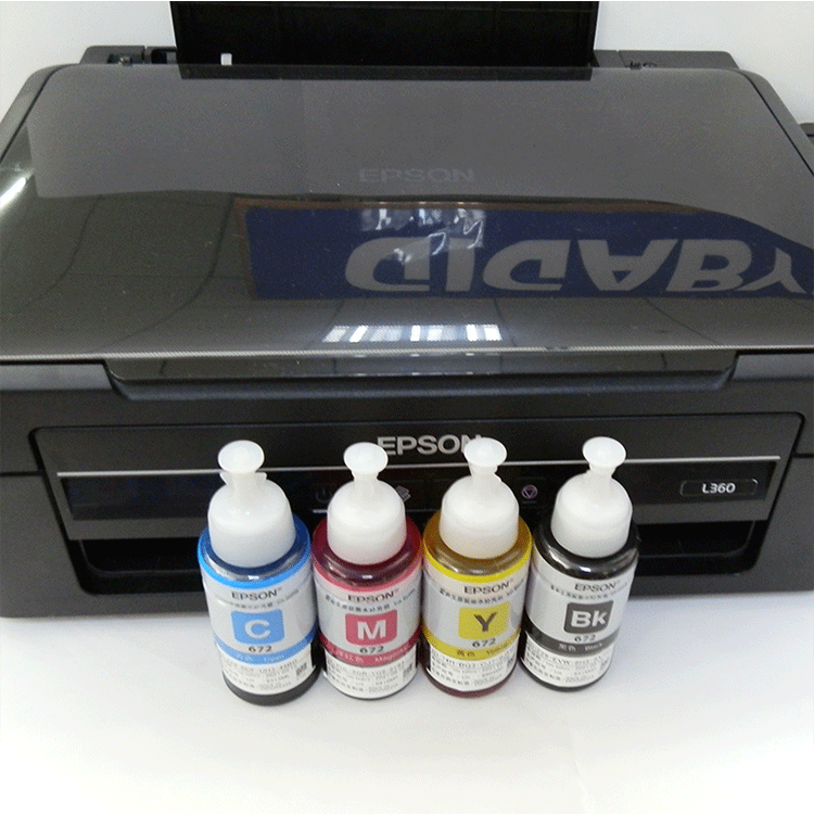 epson原装墨水4色l301l380l360l310l351打印机672墨盒国产一套