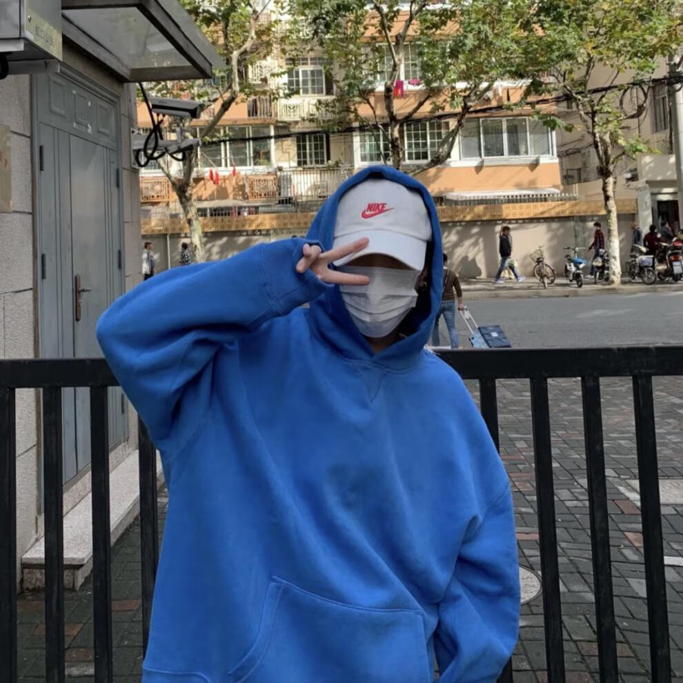 yeezyseason6克莱因蓝卫衣高街休闲宽松连帽衫 咖色(不) s【图片 价格