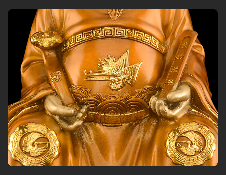 泽道居 纯铜文昌帝君像摆件文昌星铜像文曲星供奉家居书房桌面客厅