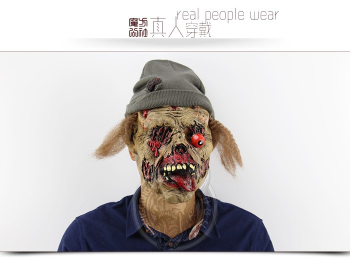 防毒面具骷髅面具搞怪怪物头套生化危机丧尸无嘴异形恐怖异兽头围65