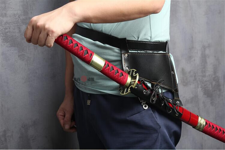 武士刃腰带cosplay动漫刀剑pu皮革背带背袋刀剑挂带固定装置挂刀剑