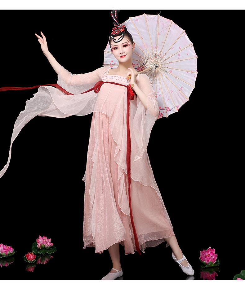 长相思舞蹈服汉服女襦裙古装风飘逸艺考伞舞古典舞演出服现代舞蹈服装