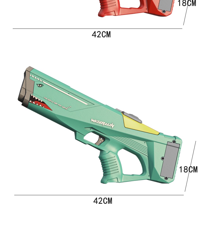 玩具成人儿童高压强力呲水枪连发男孩玩具大容量同款 中国红-电动水枪