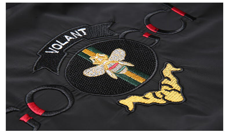 伯莎丹顿轻奢品牌男装刺绣夹克春季新款男士修身帅气棒球领潮牌短款