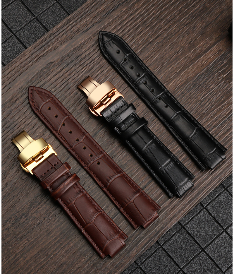 威登表带lv智能腕表系列tambour q1121 q114k真皮手表带凸口牛皮男女