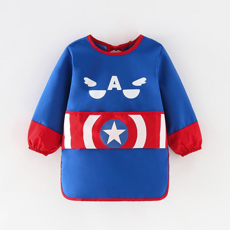 多功能长袖罩衣幼儿园儿童画画衣吃饭围裙小孩护衣幼儿卡通防污反穿衣