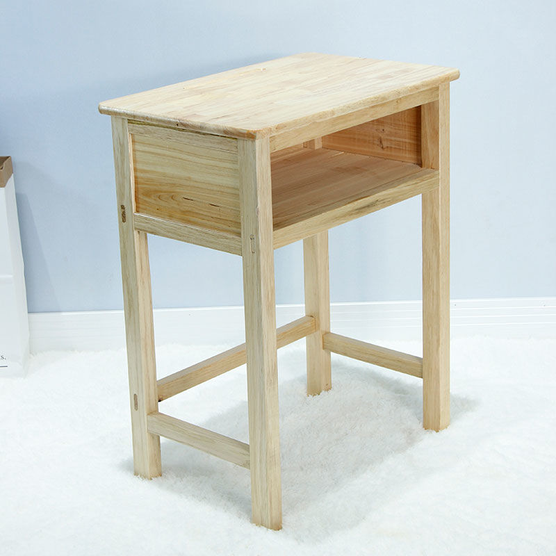 元卉美加厚加固全实木学生课桌椅培训辅导学校家用隼卯书桌学习写字