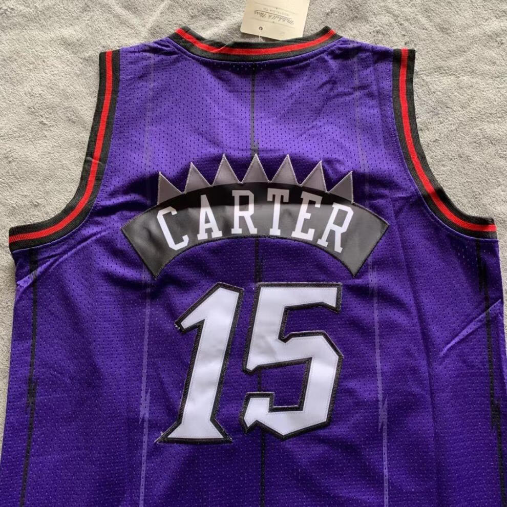 滕讯体育同款猛龙队卡特15号球衣麦迪魔术条纹1号刺绣复古篮球服 麦迪