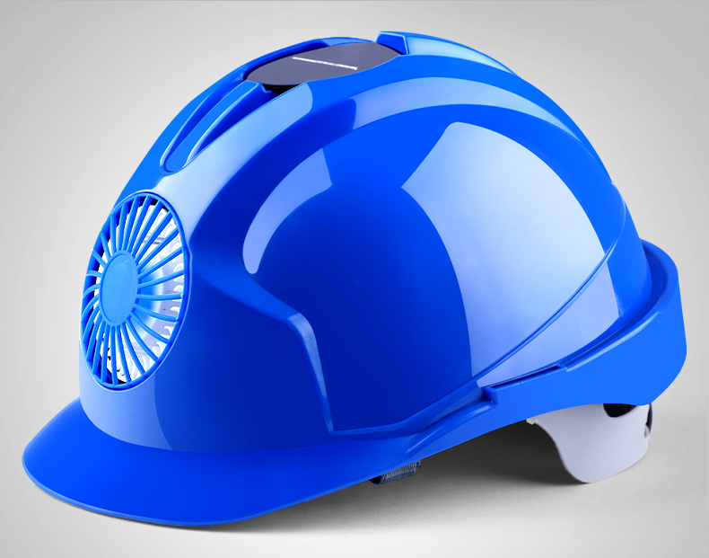 暴风款风扇安全帽太阳能 工地用带风扇帽遮阳夏季安全帽带风扇 豪华款