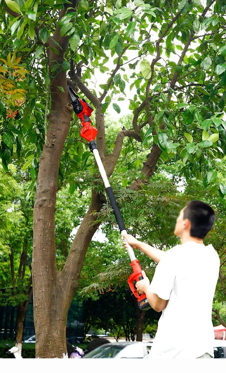 2022新款电动高枝伐木锯锯柴电锯家用圆锯园林绿化电动锯伐木充电高枝