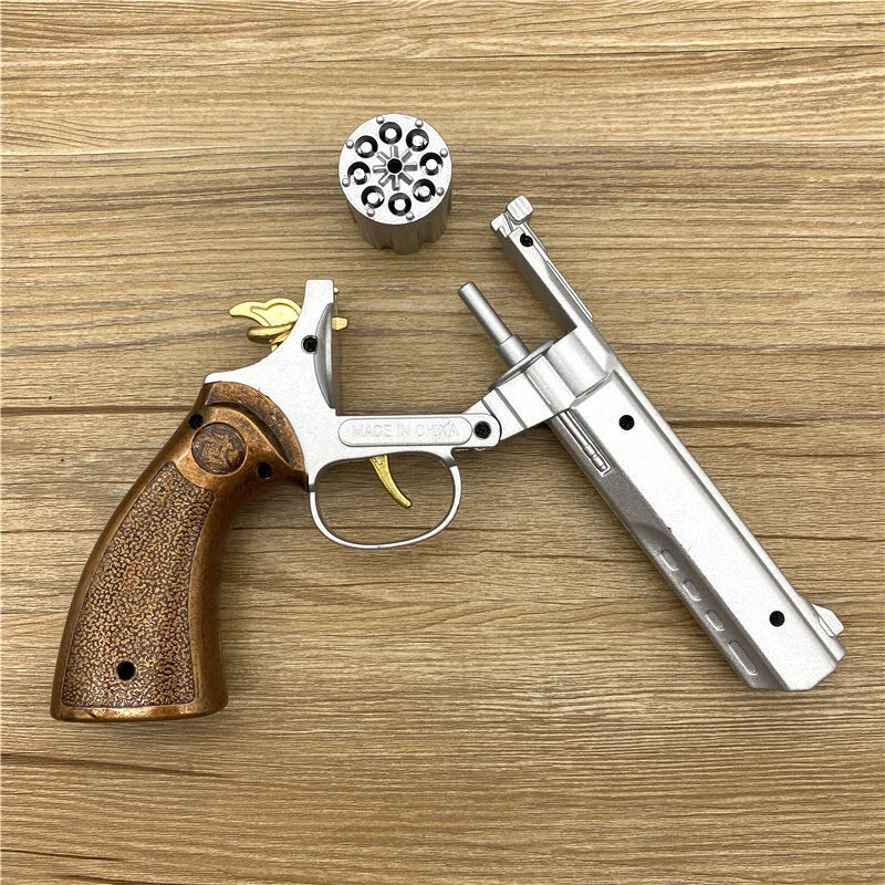 不可发射1205全金属左轮砸响炮枪怀旧玩具响炮枪纸炮子枪金属古铜色