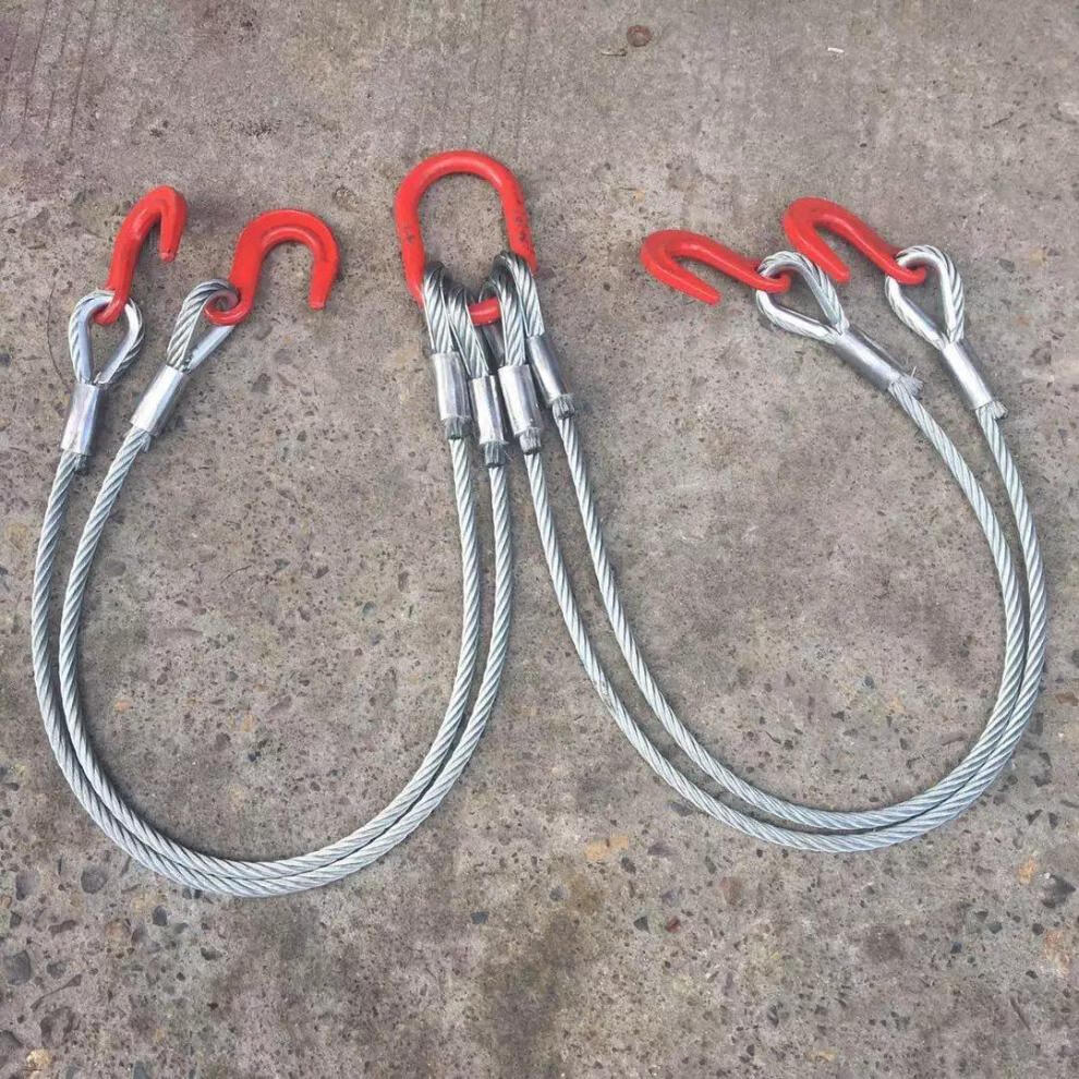 郎言双扣压制钢丝绳吊索具铝压扣压头压套钢丝绳起重索具吊具14mm16mm